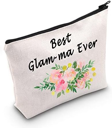 תיק איפור קוסמטי של גלאם-מא גלאם-מא מתנה הכי טוב גלאם-מא אי פעם איפור שקית רוכסן שקית רוכסן לסבתא מתנה