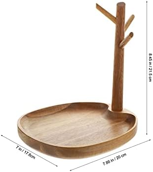 נובינסטי קולב מחזיק עגיל עץ תכשיטים מעץ מגש כניסה מחזיק מפתח שולחן שולחן מגש מגש בושם דקורטיבי לתפוס את כל