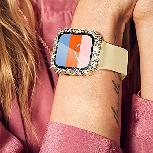 Kades 3-Pack Bling מקרים התואמים למארז Apple Watch עם מגן מסך מובנה לסדרת IWatch See Se2022 6 5 4