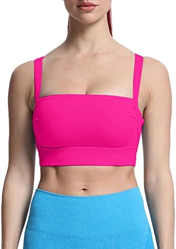 אימון לנשים Aoxjox, High Sports Bras Bras כושר מרפסת צוואר ריבוע