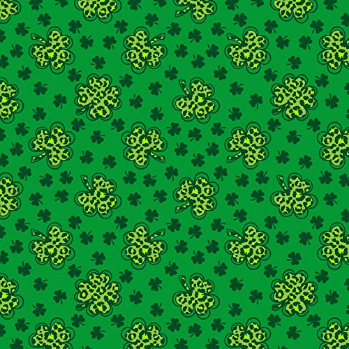 תלתן ירוק סנט פטריקס דפוס יום ויניל ויניל קבוע חבילה 12x12 גיליונות 7 עבודות חבילה עם כל חותכי המלאכה