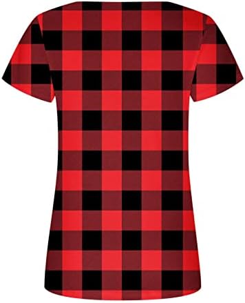 חולצת שרוול קצרה של נשים חולצה לנשים Scoopneck קלאסי חופשה מערבית חולצות טרנדי חולצה הדפס קיץ 2023