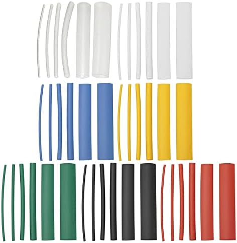 100 יחידות מבחר חום צינור כיווץ 2: 1 שרוול כבל חוט נרתיק פוליולפין 7 צבעים 10.4MPA כלי חשמלי צבעוני - שרוולי