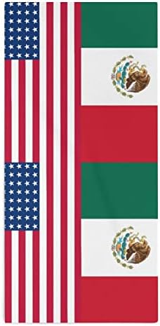 ארהב דגל מקסיקני מגבות ידיים פנים וגוף שטיפת גוף מטלוני רחצה רכים עם חמוד מודפס למלון מטבח אמבטיה