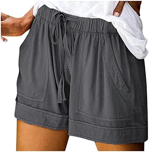 מכנסיים קצרים מזדמנים של נשים בקיץ כושר רופף פלוס גודל גודל נוח נוח נוחית מכנסיים קצרים במותניים מזדמנים צבעים