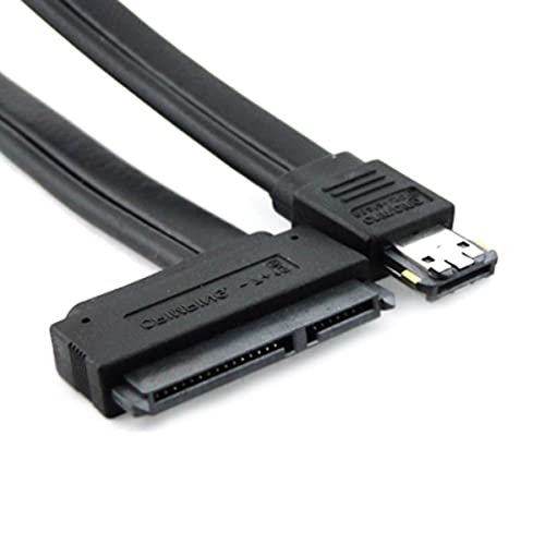 LIONX DUAL POWER 12V ו- 5V ESATAP POWER ESATA USB 2.0 COMBO לכבל SATA 22PIN עבור 2.5 3.5 DISK DISK 50 סמ