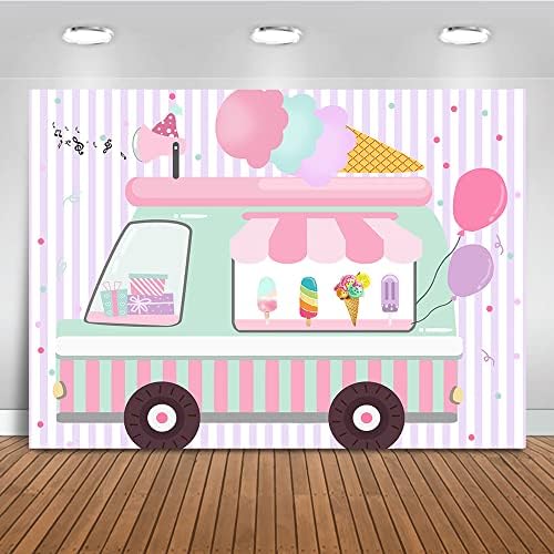 גלידת Mocsicka גלידת יום הולדת למסיבת יום הולדת משאית משאית יום הולדת רקע רקע גלידה חנות בנות מסיבת יום הולדת