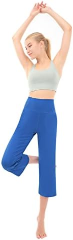 רוזמטי נשים קפריס יוגה מכנסי Bootcut בתוספת גודל גודל מותניים גבוהים התלקחות יבול אימון אתלטי עם כיסים