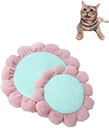 עצמי התחממות חתול מיטה-רך קטיפה פרח מחצלת חתול מחמד המלטת כלב עגול פרח כרית 4 עבור כלב חתול מחמד