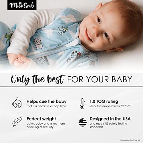 חלב סנוב דיסני צעצוע של סיפור תינוק שינה שק עבור 6-18 חודשים, שרוולים שינה תיק וביש לרכוס שמיכת עבור תינוקת