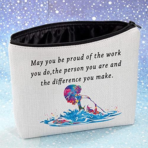 מתנת תיק איפור מאהב ג ' י 2 טופ לשחות מאמן שחייה שחיין תיק קוסמטי שחייה אתה יכול להיות גאה בעבודה