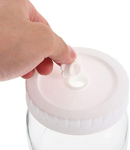 2 סטי זכוכית כוס עם מכסים וכוסות חלב שתיית משקפיים ברור מים בקבוק לשימוש חוזר חלב מיץ שייק כוס עבור אייס קפה