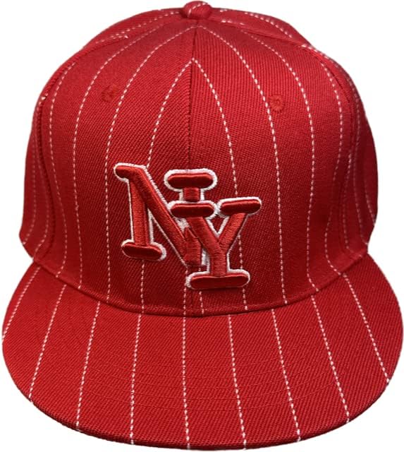 ניו יורק פסים מצויד כובע שחור היפ הופ בייסבול כובע כובע. גודל 62 סנטימטר. 7 3/4 כחול, אדום, בייג',