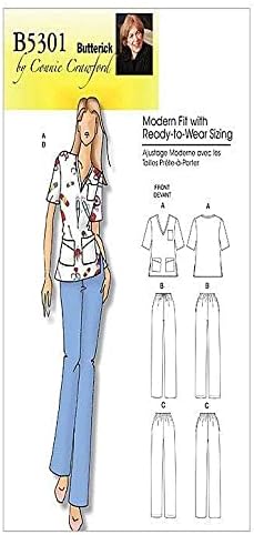 דפוסי בטרק B5301 מיסס/מכנסיים מגרשים ומכנסיים, אישה בגודל