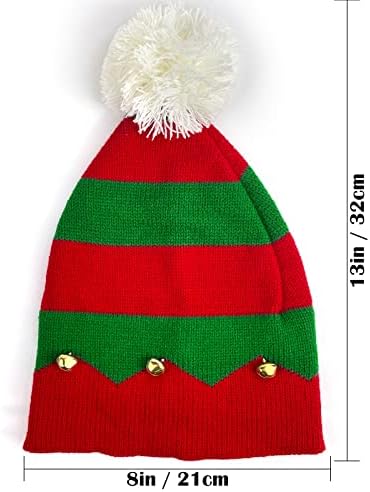 כובע סרוג שדון לחג המולד לילדים חג המולד סרוג כפה של כפה וכוסות חג מולד למסיבת חג חג המולד לילדים ירוק