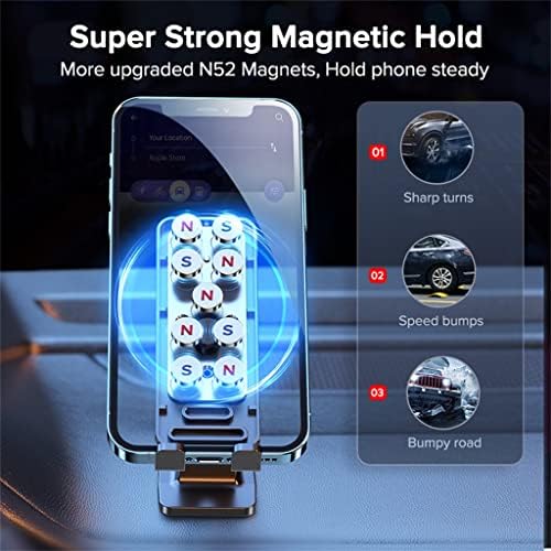 מחזיק טלפון רכב מגנטי עומד על תמיכה במגנט תאים ניידים 360 מעלות