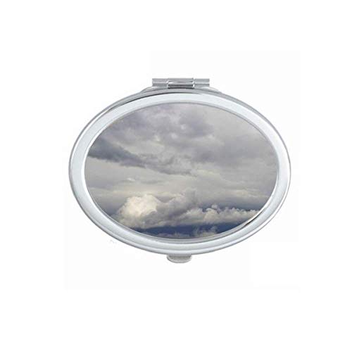 עננים כהים מעונן עצום רוח מזג אוויר מראה נייד לקפל יד איפור כפול צד משקפיים
