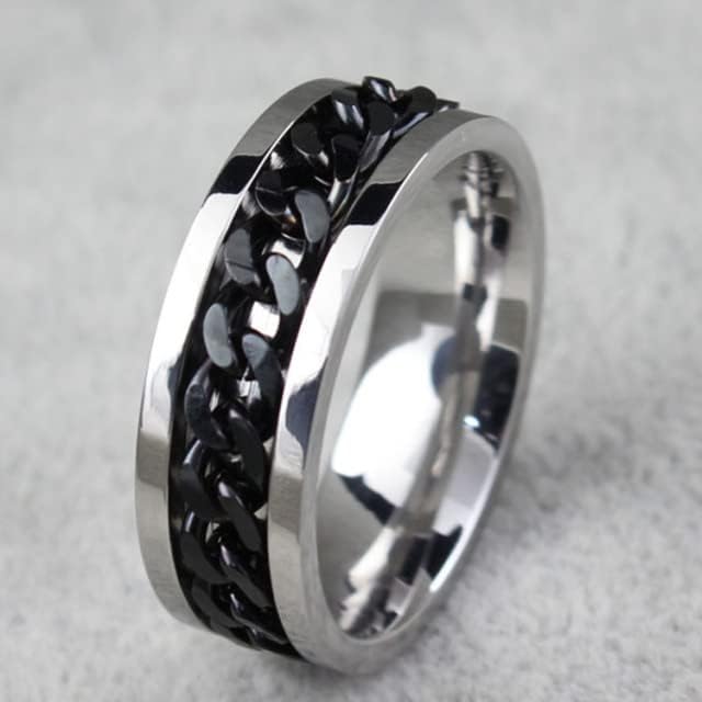 קולסו 8 ממ כסף שרשרת טבעת עבור גברים ונשים-24582