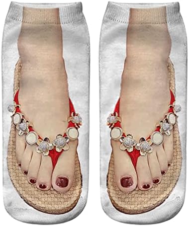 סנדלי דפוס תלת מימד מדפיסים גרבי גרביים גרביים לנשים אישיות גרבי קרסול נמוכות לגברים
