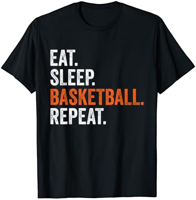 אכלו שינה כדורסל חזור על חולצת טריקו מתנה