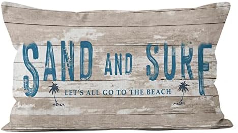HIWX חול חוף ימי וחוף גלישה בית חוף נופש כרית דקורטיבי כרית לזרוק כרית, בית חוף נושא לחדר מיטה