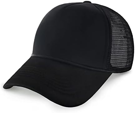 קלאסי קצף נהג משאית כובע קיץ רשת חבל כובע מוצק שני שרירי ריק כובע לגברים נשים מתכוונן רצועת אור משקל