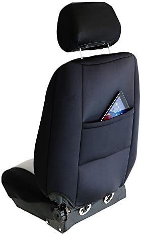 כיסויי מושב מכונית קבוצתית של FH סט קדמי ניאופרן אדום - כיסוי מושב לרכב למושבים אחוריים נמוכים עם משענת ראש נשלפת,