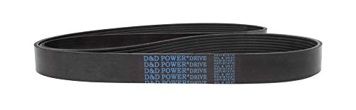 D&D PowerDrive 10PK1295 חגורת החלפה סטנדרטית מטרית, אורך 51.75 , 1.44 רוחב