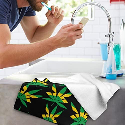 דגל עלים ג'מייקה מגבת פנים מגבות פרימיום מגבות כביסה מטלית לשטוף למלון ספא וחדר אמבטיה