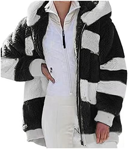 Cokuera נשים אופנה סתיו סתיו מעיל מעיל עם ברדס 2022 רוכסן סיבתי רוכסן חורף חורף שרוול ארוך קטיפה קרדיגן