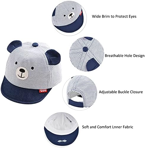 Durio Baby Baseball Cap מתכוונן כובע בייסבול כובע בייסבול תינוק חמוד כובע תינוק סופר רך ילד