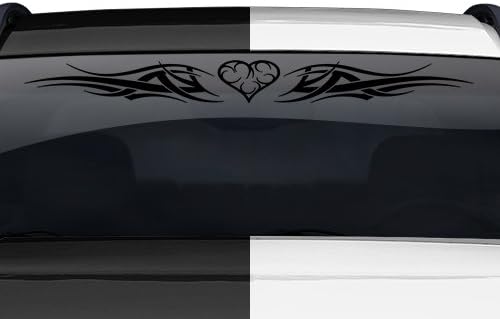 עיצוב יצירות דביקות 126-01 לב מבטא שבטי מדבק מדבקות מדבקות ויניל גרפי אחורי אחורי אחורי חלון