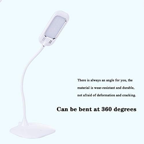 Xunmaifdl מנורת שולחן LED ניידת עם USB טעינה נמל שולחן עבודה אור 3 ברמות בהירות, בקרת חיישני מגע,