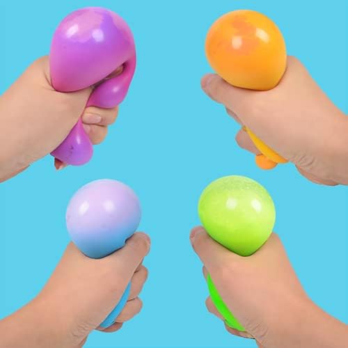 HOKOAD 20 אריזת כדורי לחץ סט - כדורים מקושקשים קושרים צעצוע למבוגרים לילדים, כדור מתח תחושתי להקלה