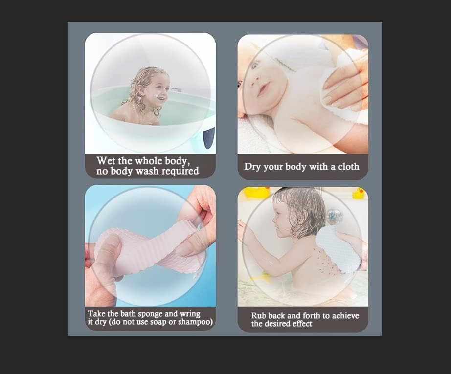 2 יחידות ספוג מקלחת גוף אמבטיה רך במיוחד, ספוג אמבט פילינג רך במיוחד 3 ד', ספוג אמבט ספוג לילדים מבוגרים ונשים