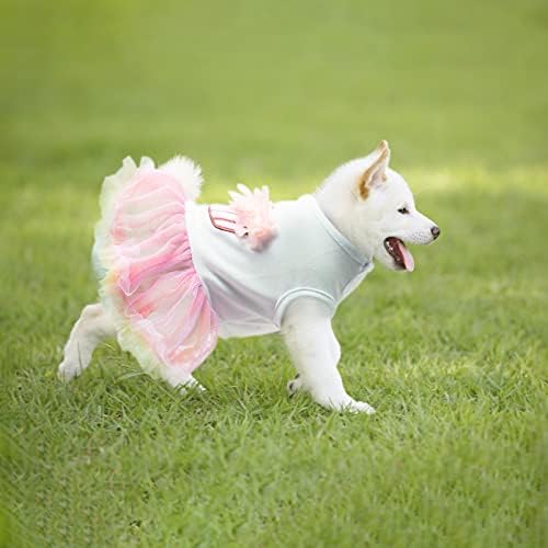 שמלות טוטו של כלב חמוד ספקית-כלבים-כלבים בנות בגדי יום הולדת בגדי קאפקייקס בגדים קטנים בינוני