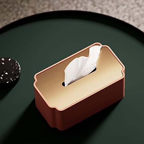 קופסת רקמות סינית חדשה נירוסטה נירוסטה מחזיק רקמות מלבני סלון שולחן קפה קופסאות אחסון רקמות