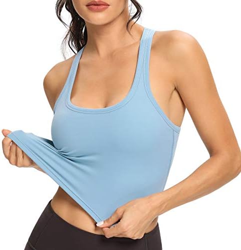 Lemedy נשים Racerback Sports Bra