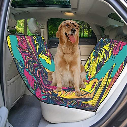 כיסוי מושב כלב מותאם אישית דגי ים תחתון צבע יד נמשך הדפסת רכב מושב מכסה לכלבים עמיד למים