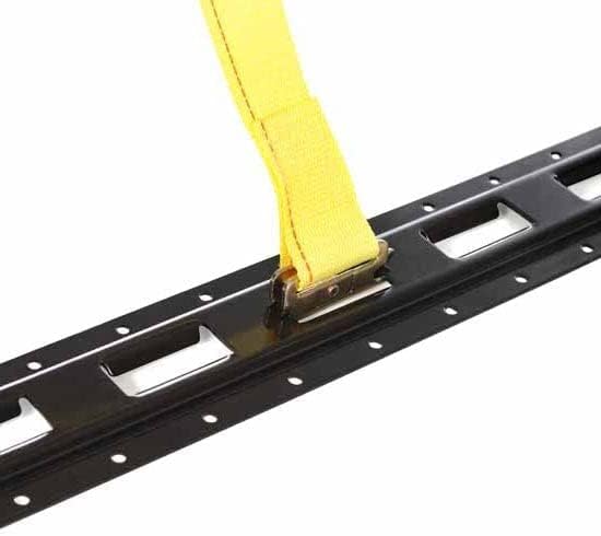 DC Cargo E-Track Ratcheting Straps Cargo-unds, 2 x 12 רצועות רכטה של ​​רצועת קשירת פוליאסטר צהוב כבד,