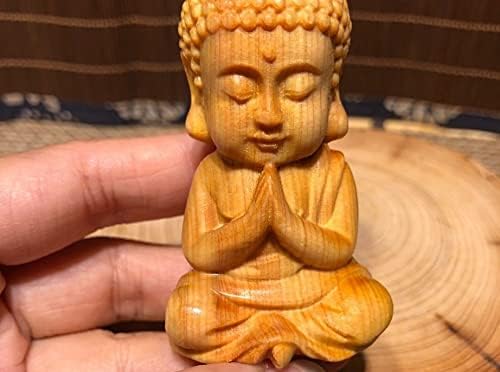 DMTSE מגולף יד טבעית בודהה פסל בודהיסט דתי יושב בודהה בגודל דקל פסל פסל