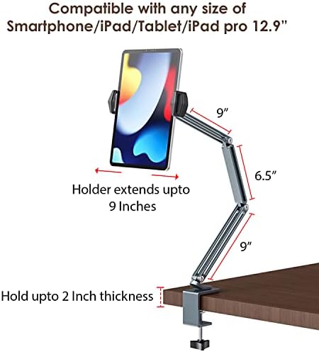 עיצוב ארגונומי מחזיק מעמד הר תואם עם אייפד פרו 12.9 אינץ אייפד אייר אייפד מיני לוח 5 כדי 13 אינץ,