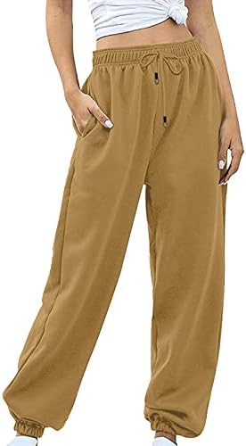 מכנסי טרנינג לנשים מותניים מותניים מכנסי טרנינג תחתונים מכנסיים מכנסיים אימון אימון מכנסי טרקלין