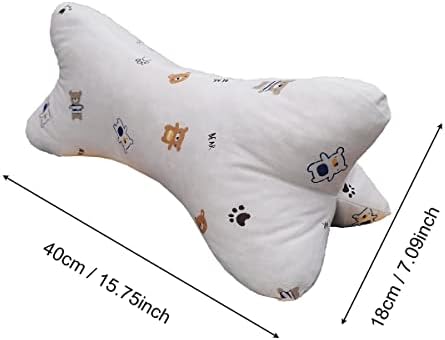 ZHIWEWIKJ כריות עצמות כלב כריות ייחודיות לשינה תמיכה בכריות נסיעות בצוואר עצם עם כרית ליבת צוואר הרחם