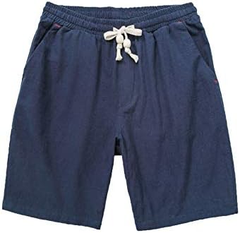 מכנסיים קצרים של Xiloccer לגברים 2021 מכנסי זיעה של גברים מזיעה קצרים בקיץ פשתן פשתן בגודל גדול בגודל רופף מכנסי