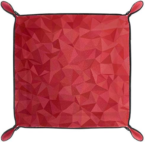 רקע משולש Lyetny תקציר מארגן אדום מארגן אדום מגש אחסון קופסת מיטה מיטה קאדי שולחן עבודה מגש החלפת ארנק