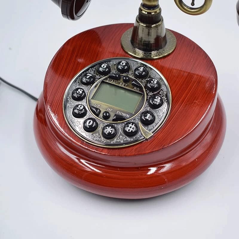 ZSEDP עתיק כבל טלפוני שרף טלפון קבוע רטרו דיגיטלי כפתור טלפון חיוג וינטג 'טלפונים דקורטיביים