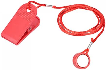 מפתח מגנט כושר UXCell, DIA 20 ממ. מעטפת, 15 ממ דיא. מגנט, מנעול בטיחות אוניברסלי לרוב ההליכון, אדום