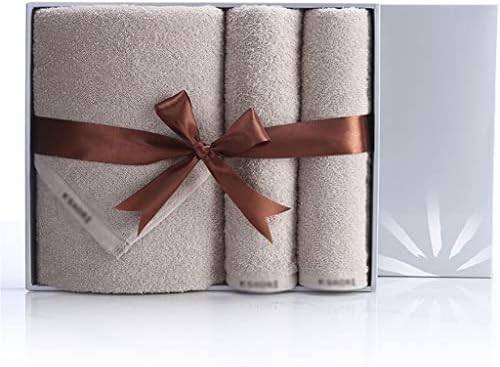 LMMDDP מגבת כותנה מגבת אמבטיה 3 חלקים קופסת מתנה מתנה מתנה מתנה בית רחצה