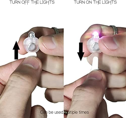 50pc אורות בלון LED Mutilcolor אורות מיני, זמן המתנה ארוך נורות LED אטומות למים לבלונים, מנורת LED עגולה